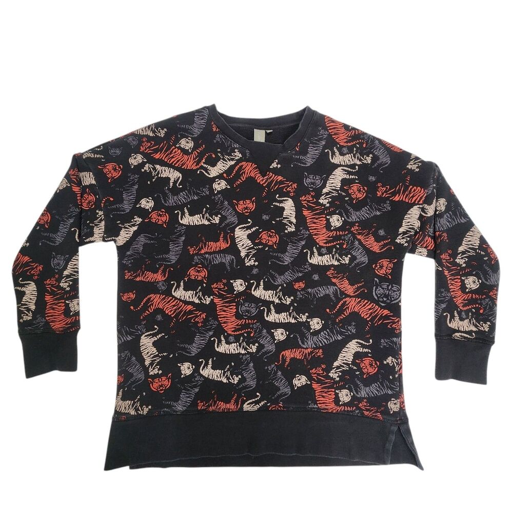 Sweaty Betty Sweatshirt Size Small Colored Tigers Oversized Sweater Pullover